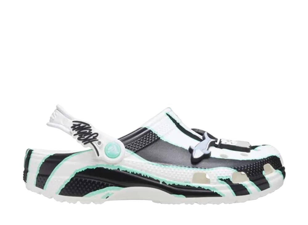 ロン・イングリッシュ × パーティ アニマルズ × クロックス クラシック クロッグ "ゼブラ ホワイト"