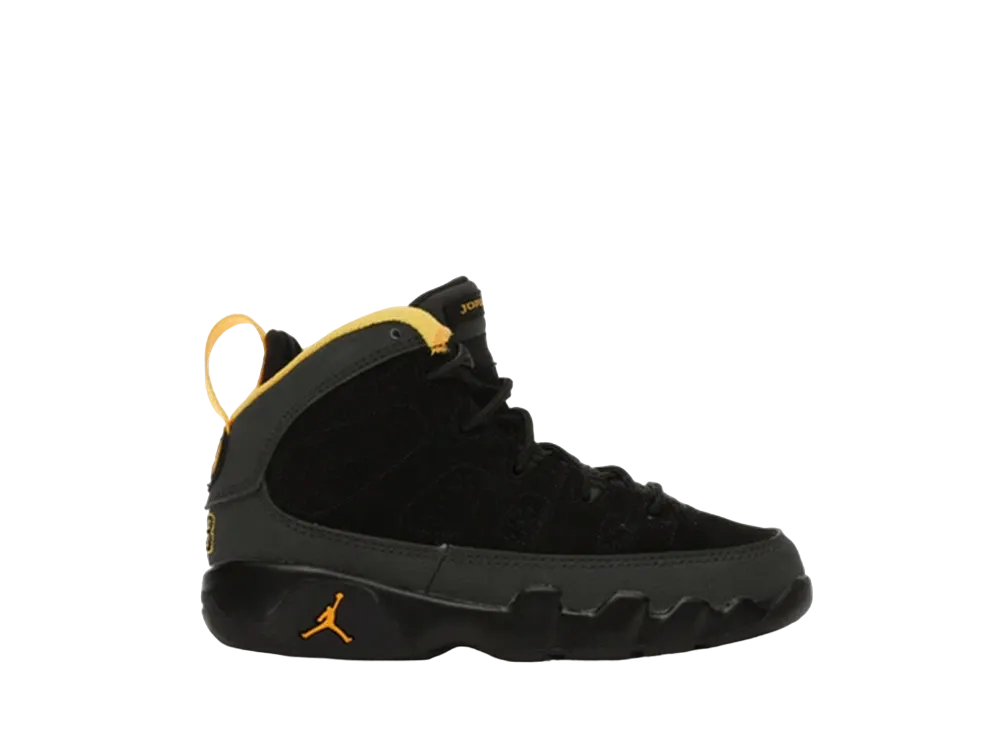 Nike PS Air Jordan 9 Retro "Dark Charcoal/University Gold"