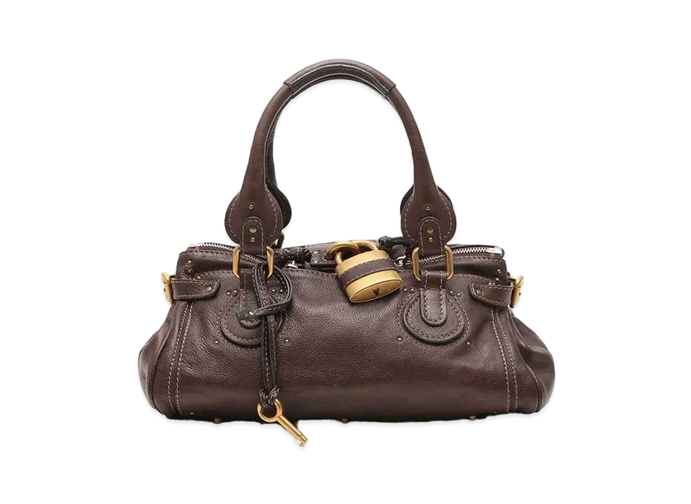Chloe Paddington Leather Hand Bag "Brown"