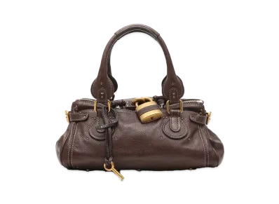 Chloe Paddington Leather Hand Bag "Brown"