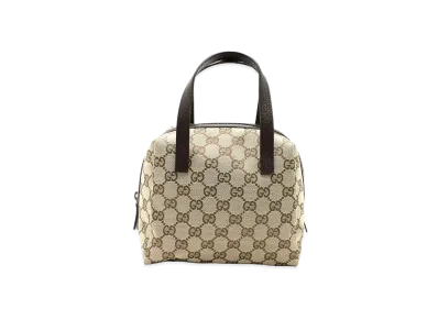GUCCI GG Canvas Hand Bag "Brown"
