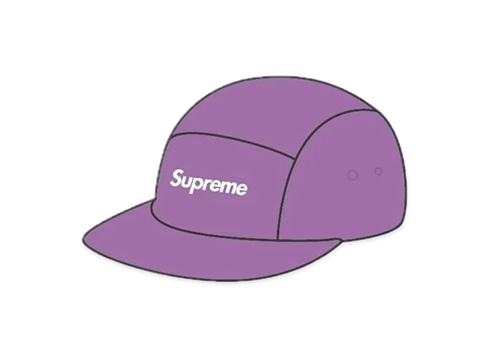 Supreme Washed Chino Twill Camp Cap "Light Purple"(19SS)