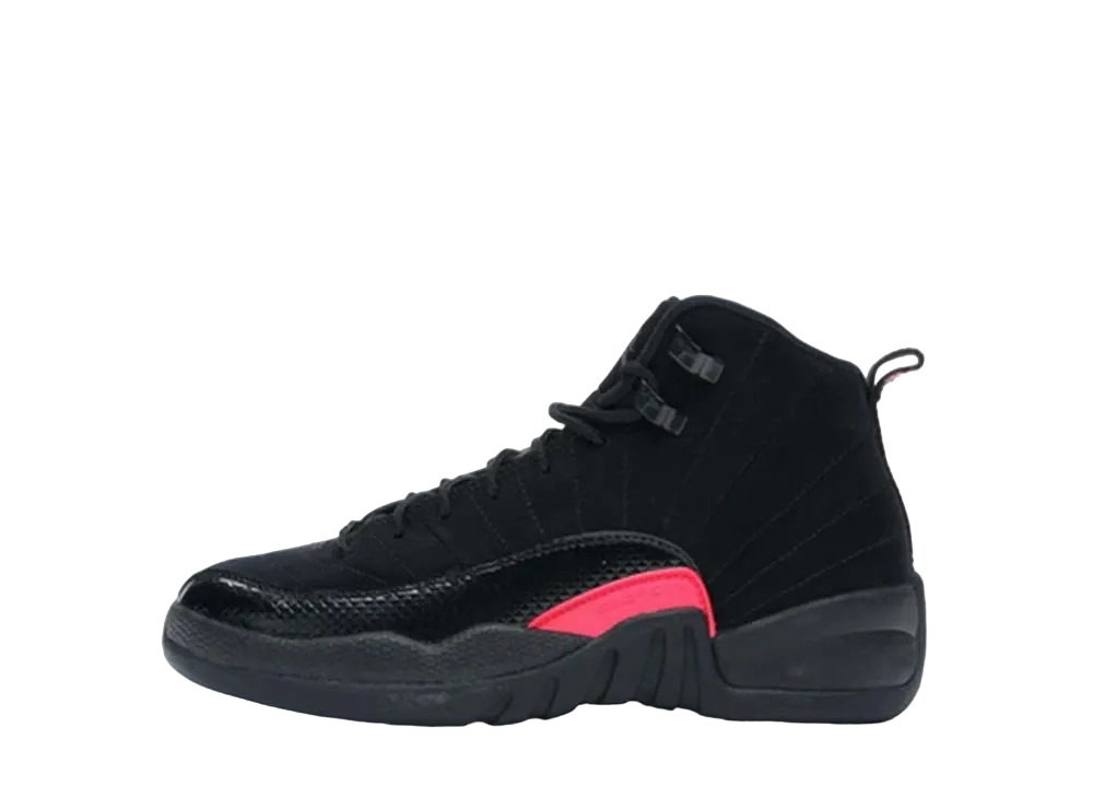 ナイキ GS エアジョーダン 12 レトロ "ブラック/ラッシュ ピンク"