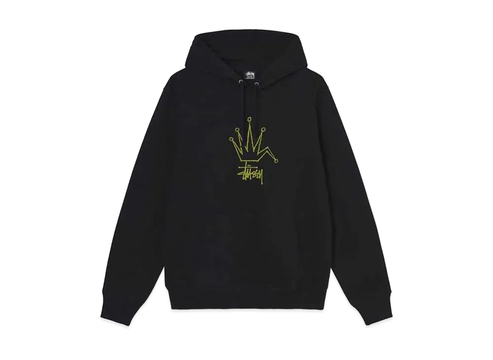 Stussy BROKEN CROWN HOODIE "Black"
