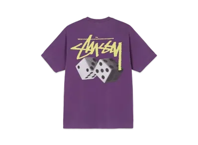 Stussy ROLL THE DICE PIGMENT DYED TEE "Purple"