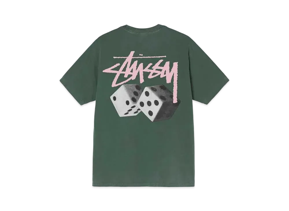 Stussy ROLL THE DICE PIGMENT DYED TEE "Pine"