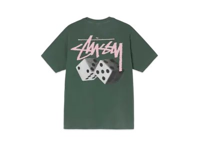 Stussy ROLL THE DICE PIGMENT DYED TEE "Pine"