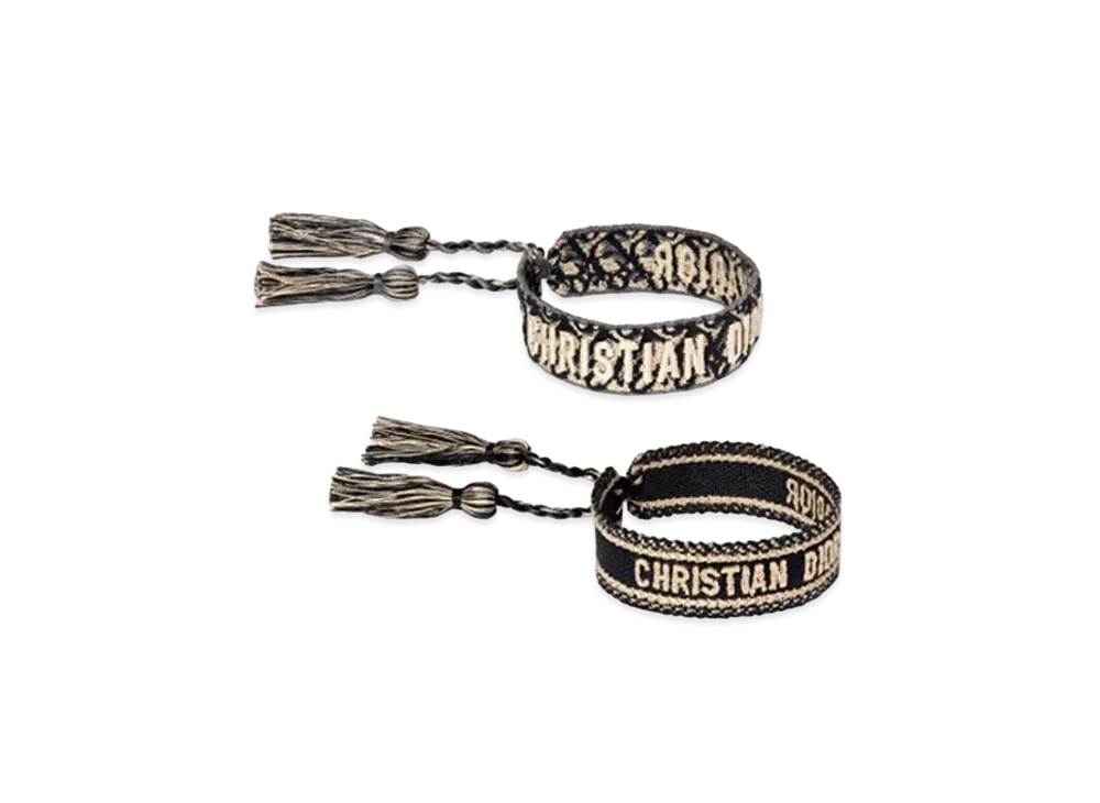 Dior Oblique Cotton J'ADIOR Bracelet Set "Navy Blue"