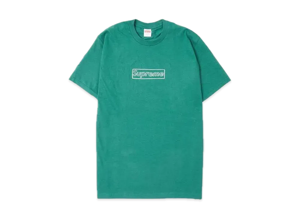 Supreme KAWS Chalk Logo Tee "Light Pine"