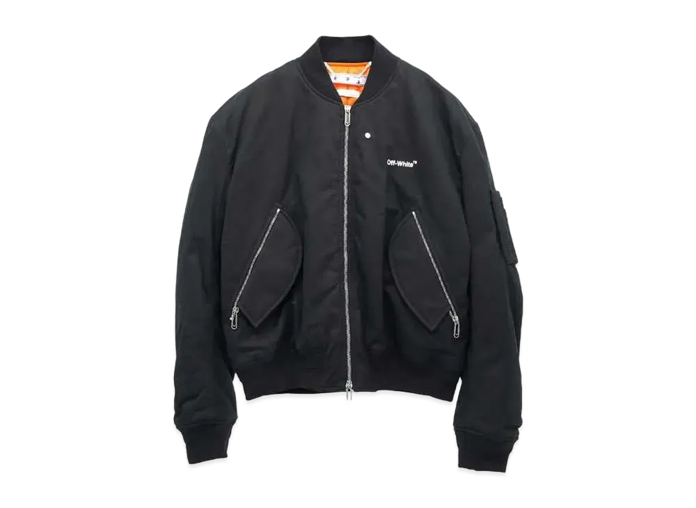 OFF-WHITE c/o Virgil Abloh MENS DIAG TAB BOMBER "Black"