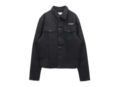 OFF-WHITE c/o Virgil Abloh MENS DIAG TAB SLIM DENIM JACKET "Black"