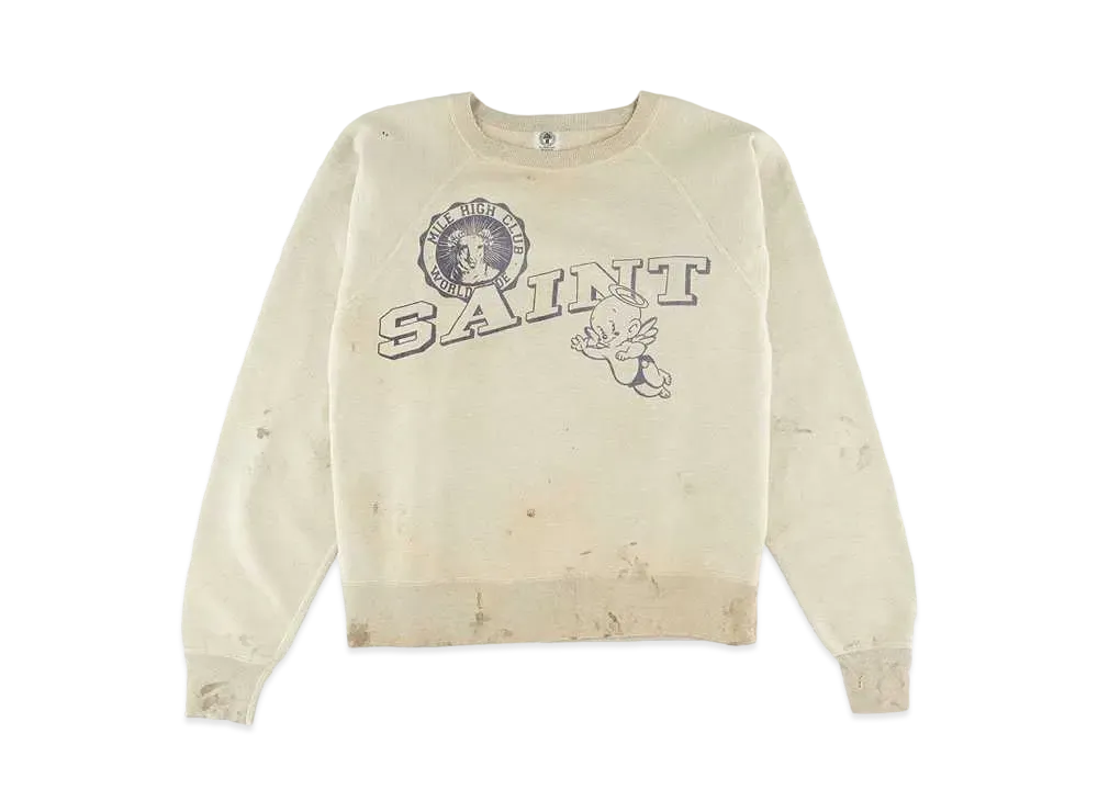 セントマイケル ラグラン スウェットシャツ BBY M "グレー"