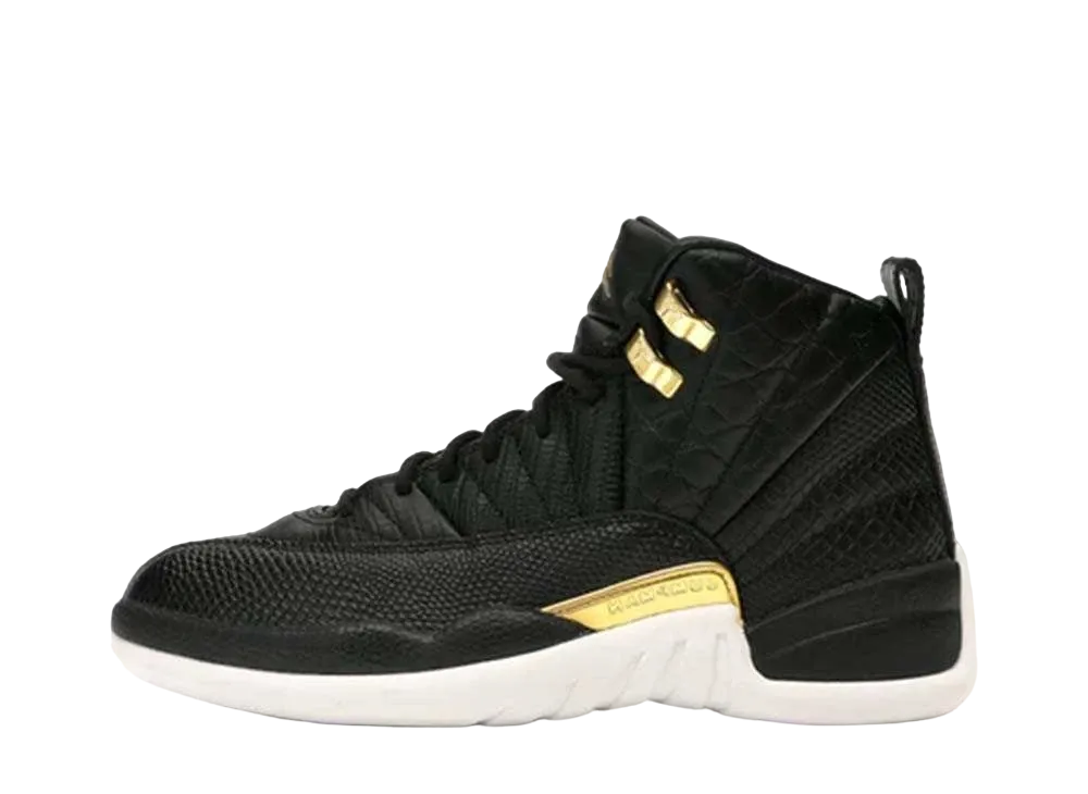 Nike Women's Air Jordan 12 Retro "Black/Metallic Gold/White"