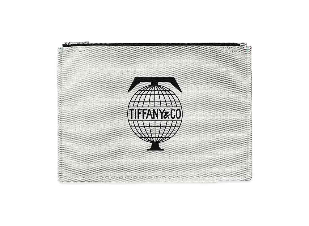 Tiffany & Co Canvas Flat pouch "White"