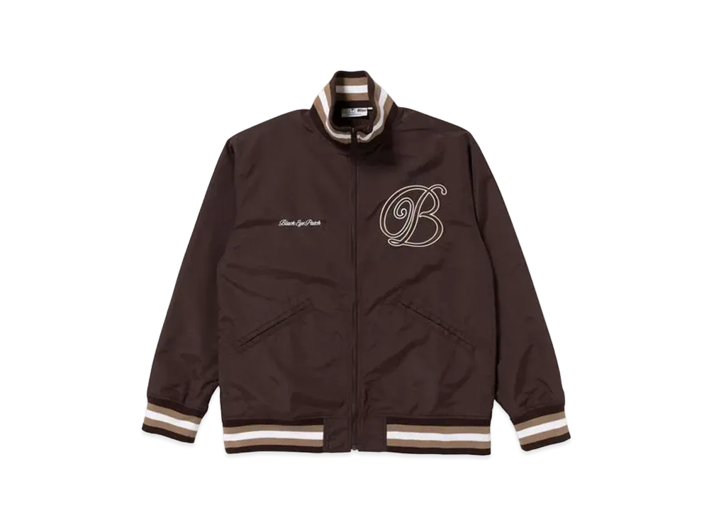 BlackEyePatch B EMBLEM NYLON TRACK JACKET "Brown"