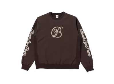 BlackEyePatch B EMBLEM CREW SWEAT "Brown"