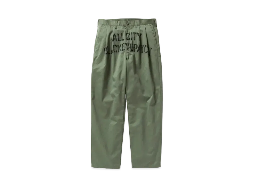 BlackEyePatch ALL CITY STENCILED WORK PANTS "Olive"