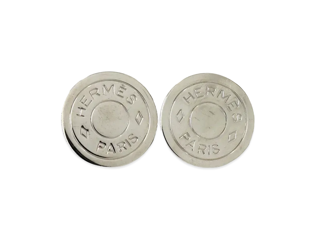 Hermes Logo Earring ”Silver”
