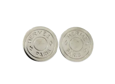 Hermes Logo Earring ”Silver”