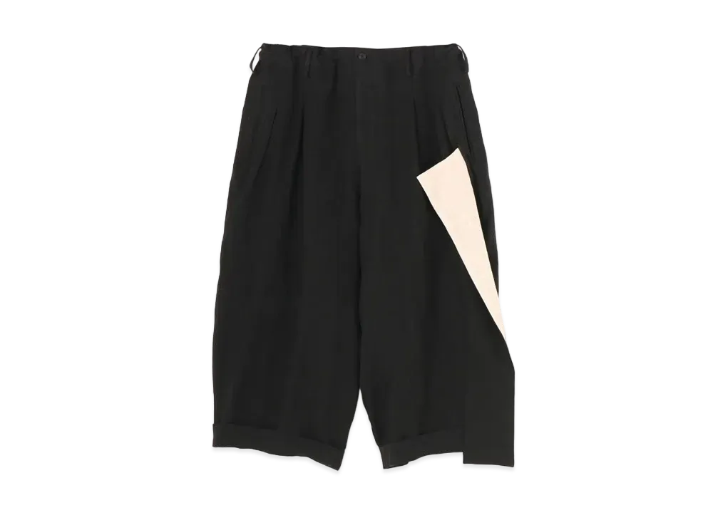 Yohji Yamamoto Pour Homme BELGIUM LINEN PLUSH CUFFS PANTS "Black"