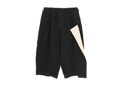 Yohji Yamamoto Pour Homme BELGIUM LINEN PLUSH CUFFS PANTS "Black"