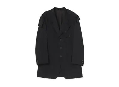 Yohji Yamamoto Pour Homme W/GABARDINE SQUARE TAB JACKET "Black"