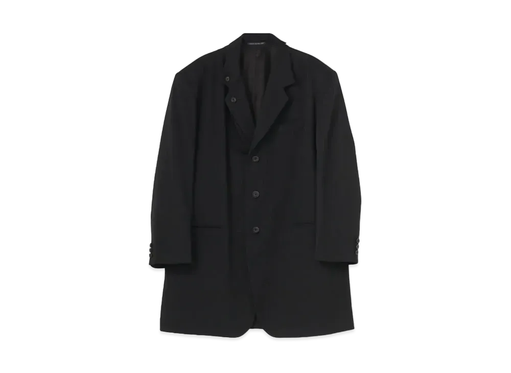Yohji Yamamoto Pour Homme W/GABARDINE RIGHT DOUBLE JACKET "Black"