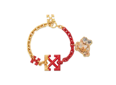 OFF-WHITE Lny Painted Arrow Bracelet "Gold Red"