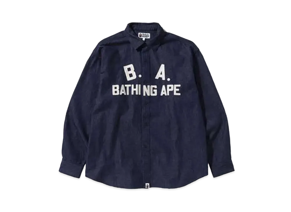 A BATHING APE B.A LOOSE FIT DENIM SHIRT "Indigo"