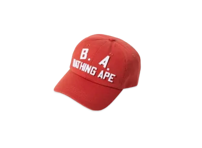 A BATHING APE B.A. WASHED TWILL CAP "Orange"
