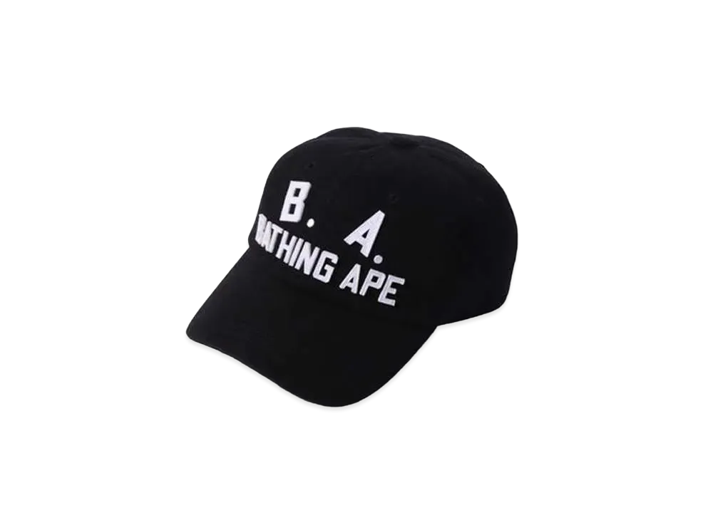 A BATHING APE B.A. WASHED TWILL CAP "Black"
