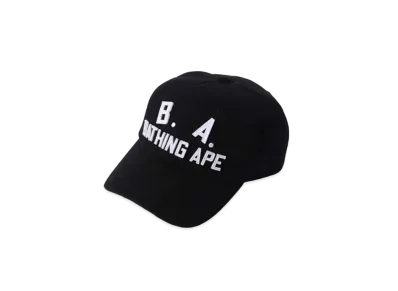 A BATHING APE B.A. WASHED TWILL CAP "Black"