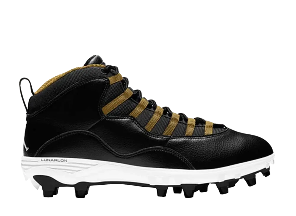 ナイキ エアジョーダン 10 TD ミッド "ブラック メタリック ゴールド"