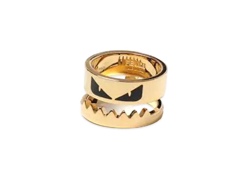 Fendi Anello Occhi bugs Metallo Ring "Gold"