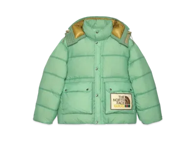 Gucci x The North Face Woman BONDED 71 SIERRA PARKA CROPPED "Light Green"