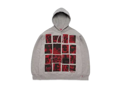 Supreme Collage Grid Hooded Sweatshirt "Grey"