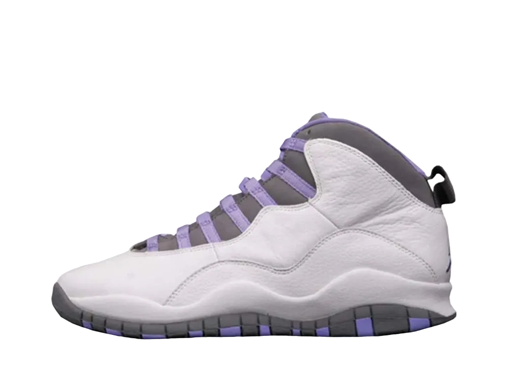 ナイキ ウィメンズ エアジョーダン 10 レトロ "ホワイト ミディアム バイオレット"
