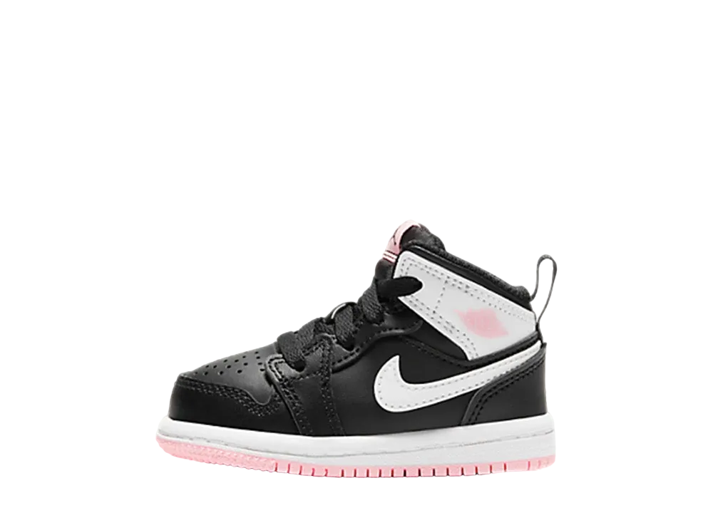 Nike TD Jordan 1 Mid "White/Black Light/Arctic Pink"