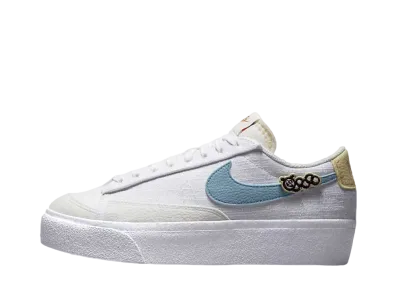 Nike Women's Blazer Low Platform Next Nature "White/Border blue"