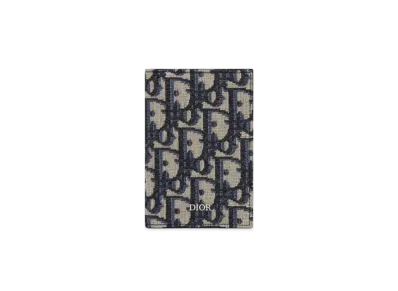 Dior Oblique Jacquard Bi-Fold Card Holder "Beige/Black"