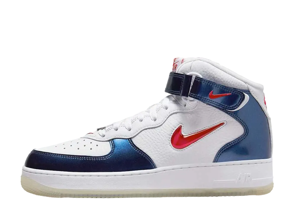 Nike Air Force 1 Mid QS "University Red and Midnight Navy"