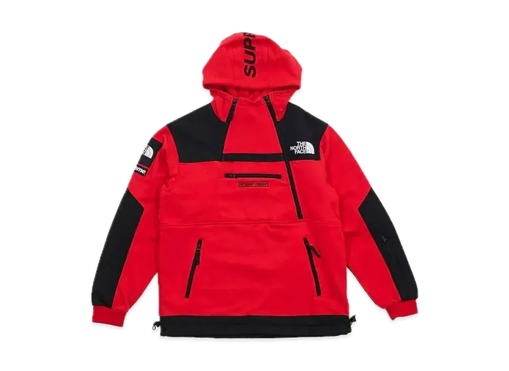 Supreme x The North Face Steep Tech Hooded Sweatshirt "Red"