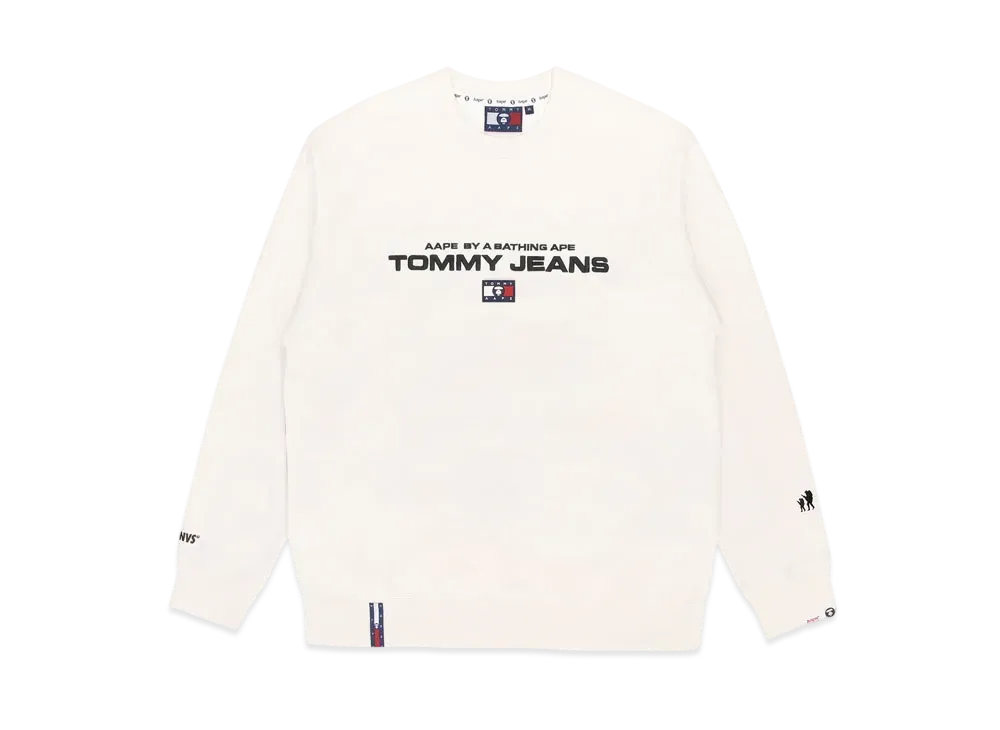 AAPE x Tommy Crew Neck Logo Sweater "White"