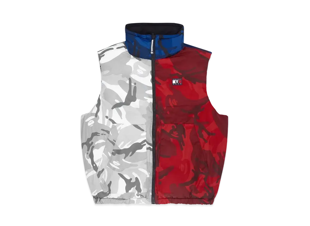 AAPE x Tommy Reversible Puffer Vest "Gray/Red"