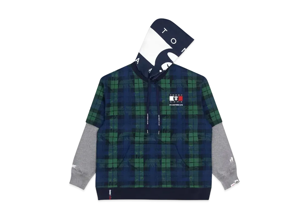 AAPE x Tommy Faux Layered Hoodie "Navy"