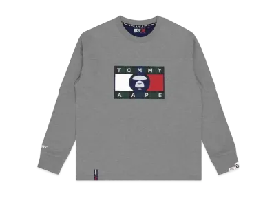AAPE x Tommy Faux Layered Logo T-Shirt "Gray"