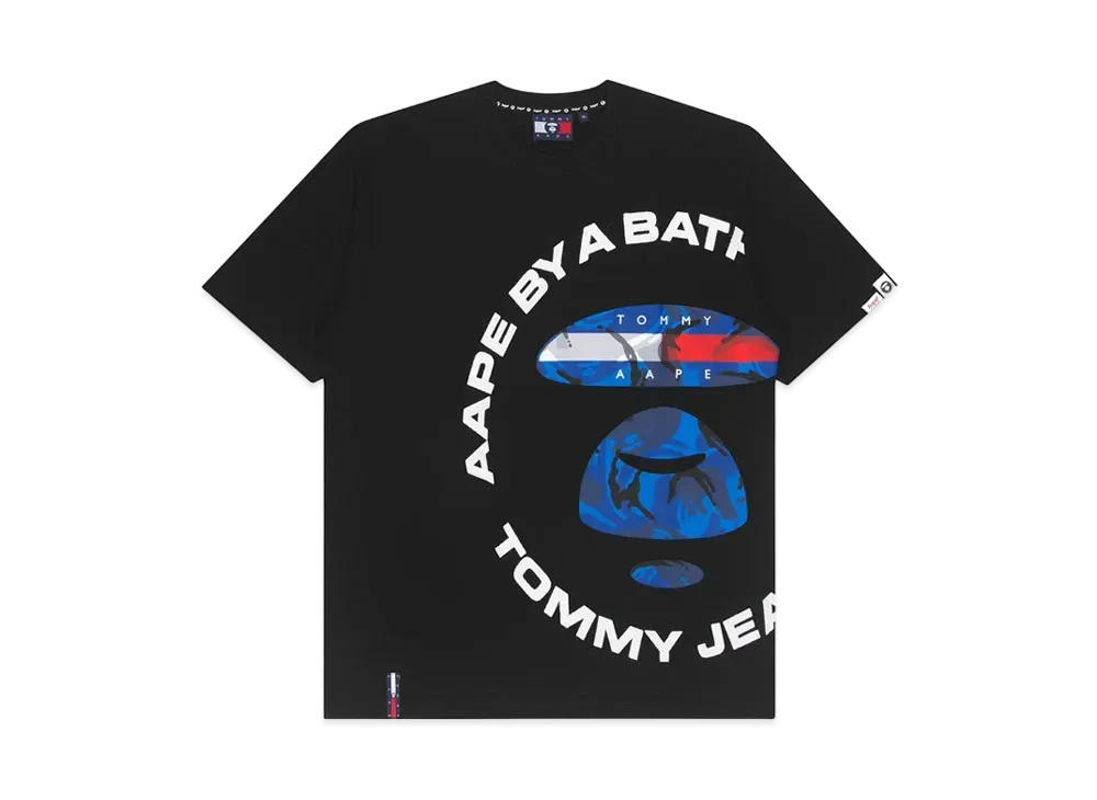 AAPE x Tommy Round Logo T-Shirt "Black"