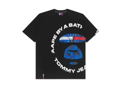 AAPE x Tommy Round Logo T-Shirt "Black"