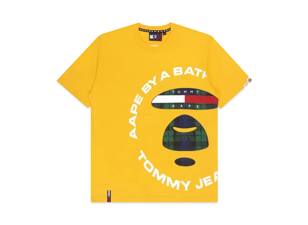 AAPE x Tommy Round Logo T-Shirt "Yellow"
