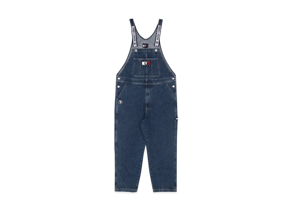 AAPE x Tommy Dungaree Denim Overalls "Black"